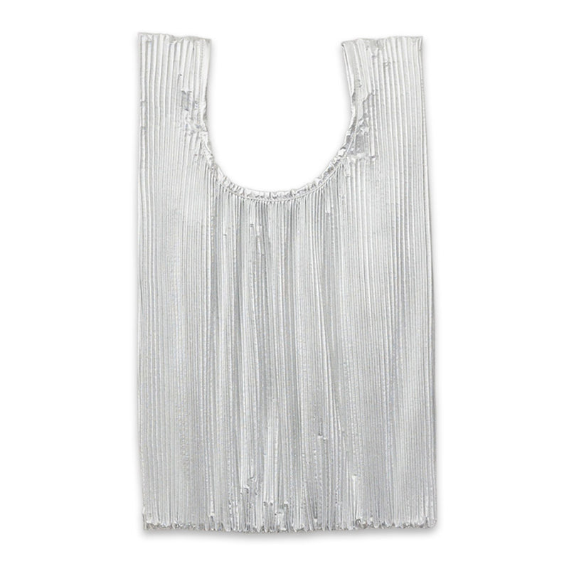 Pleated Chrome Metallic Baggu