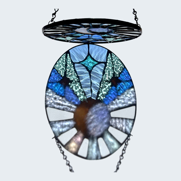 Bonestorm Glassworks:  Blue Moon Suncatcher