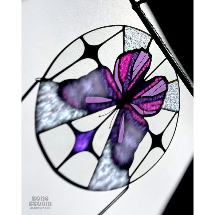 Bonestorm Glassworks: Purple Butterfly Suncatcher