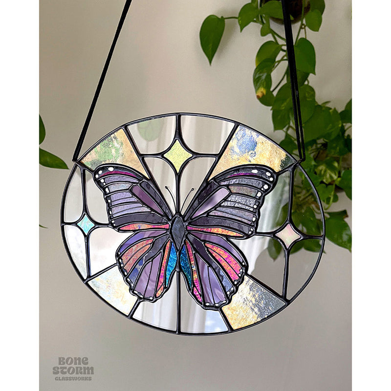 Bonestorm Glassworks: Purple Butterfly Suncatcher