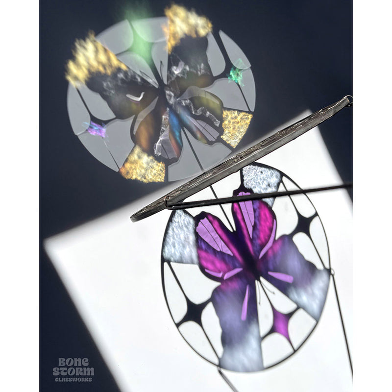 Bonestorm Glassworks: Purple Butterfly Suncatcher