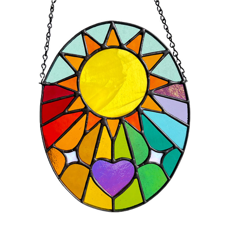 Bonestorm Glassworks:  Rainbow Sun Suncatcher