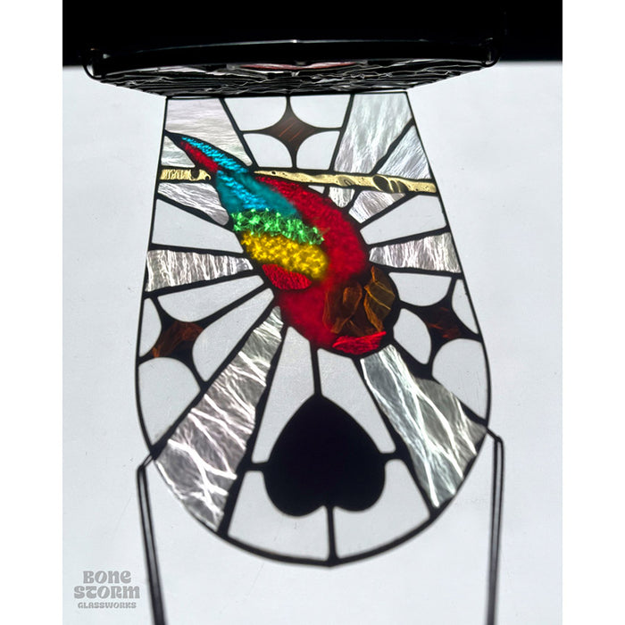Bonestorm Glassworks: Red Parakeet Suncatcher