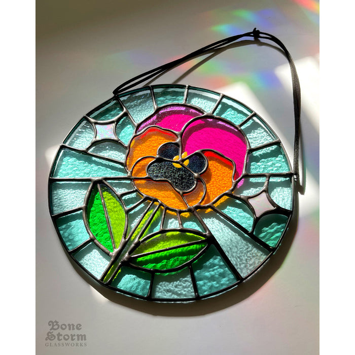 Bonestorm Glassworks: Pansy Suncatcher