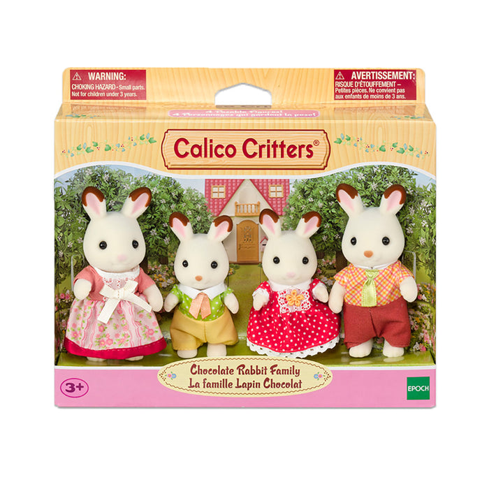 Calico Critters Chocolate Rabbit Family