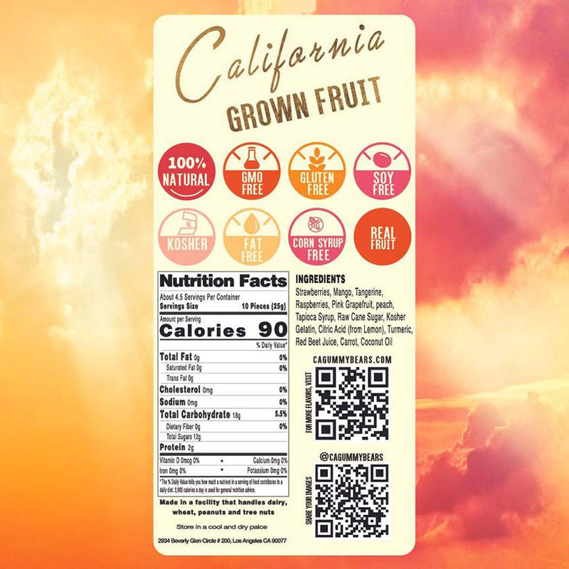 California Fruit Mix (100% Natural) Gummy Bears