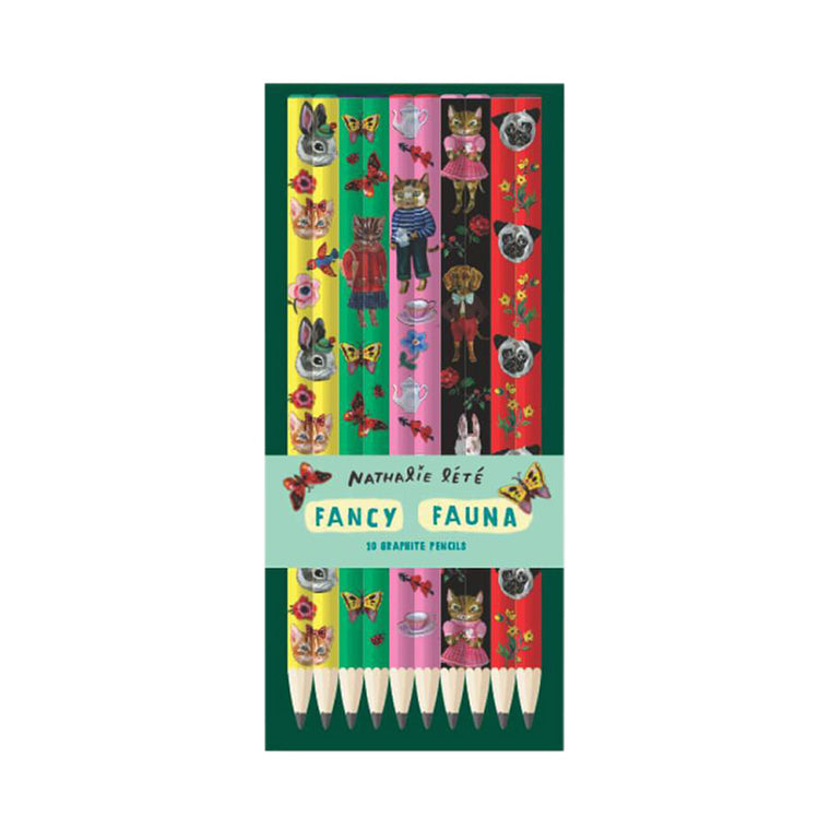 Fancy Fauna Box of Pencils (Set of 10)