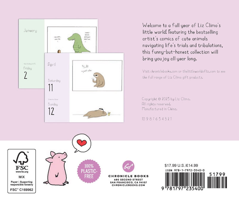 2026 The Little World of Liz Climo Daily Calendar