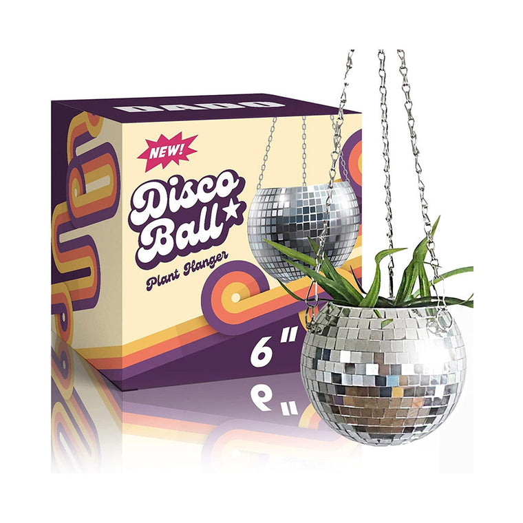 6” Hanging Disco Ball Planter