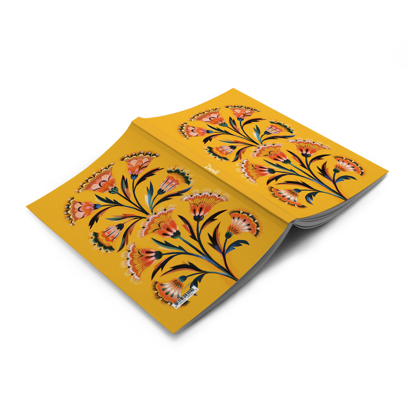 Golden Floral Classic Layflat Notebook