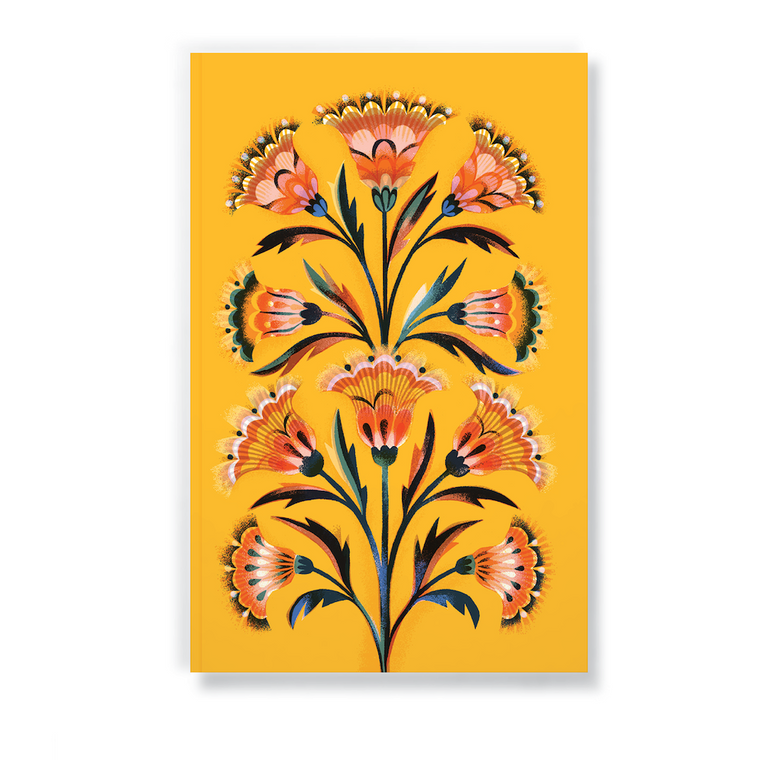 Golden Floral Classic Layflat Notebook