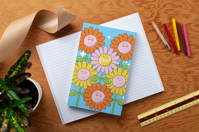Smiling Flowers Classic Layflat Notebook