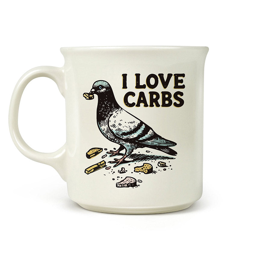 Say Anything Mug - I Love Carbs Pigeon - Leanna Lin&