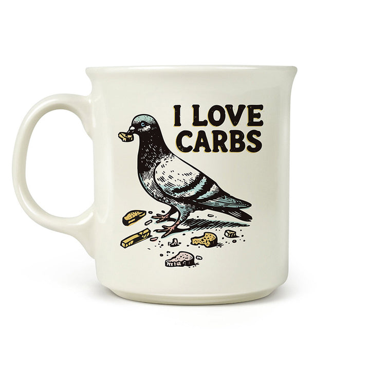 Say Anything Mug - I Love Carbs Pigeon - Leanna Lin&