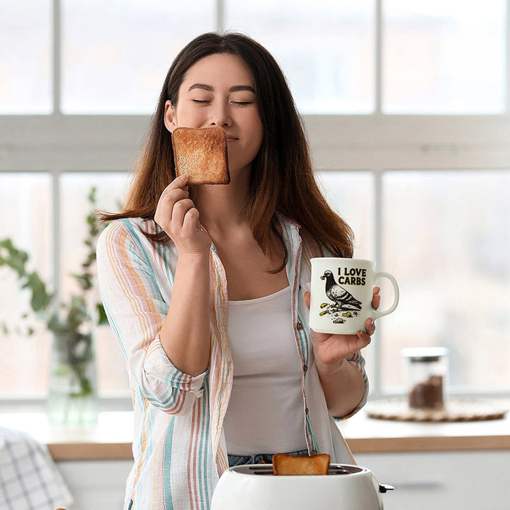 Say Anything Mug - I Love Carbs Pigeon - Leanna Lin&
