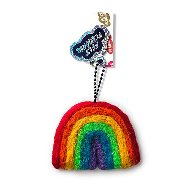 Felted Rainbow Bag Charm