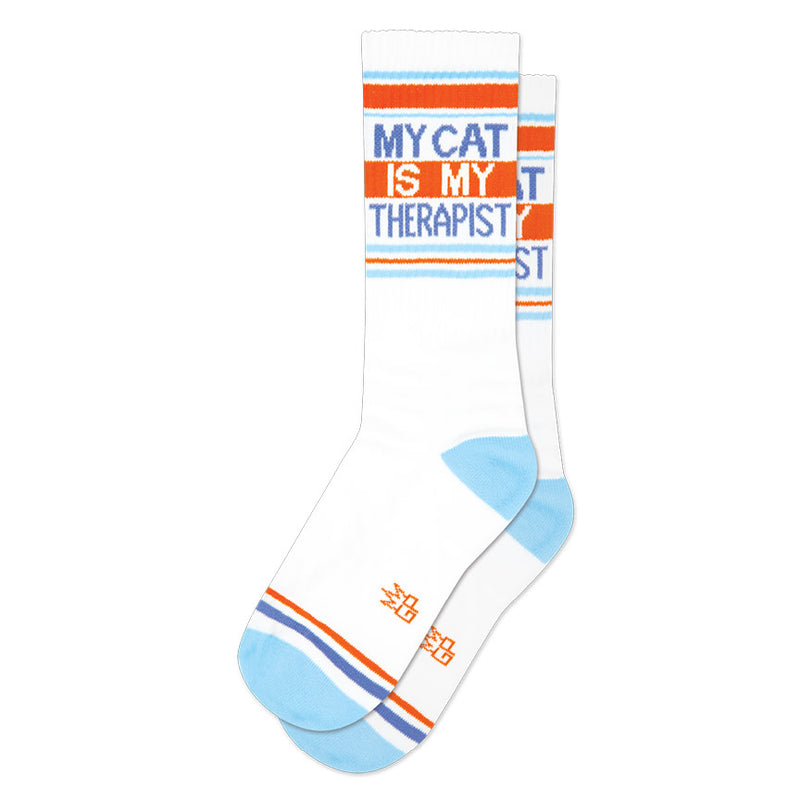 My Cat Is My Therapist Gym Crew Socks