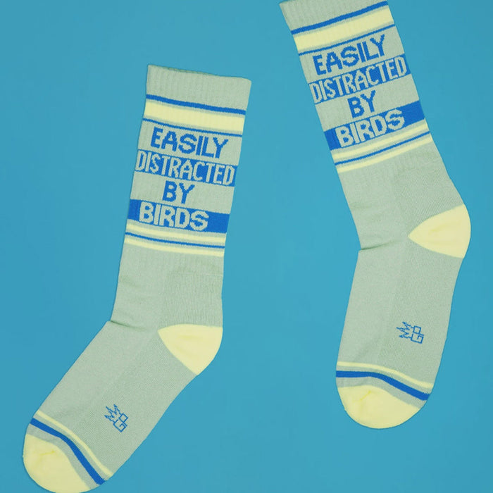 Easily Distracted By Birds Gym Crew Socks