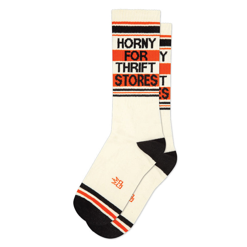 Horny For Thrift Store Gym Crew Socks