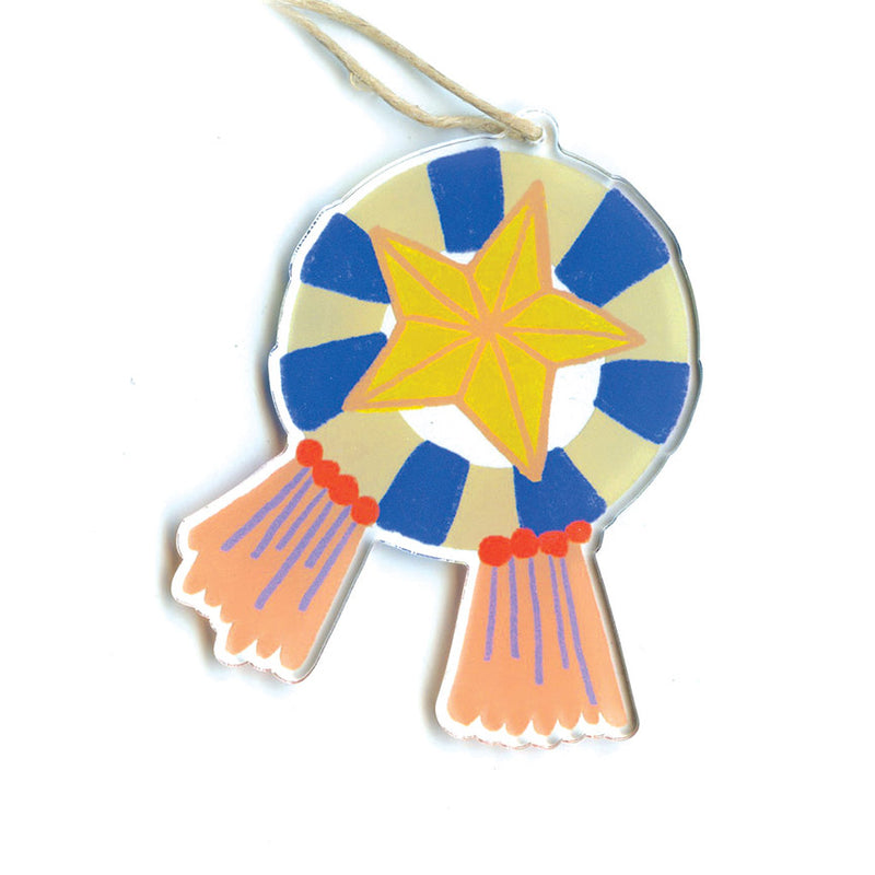 Parol (Blue/Pink) Ornament