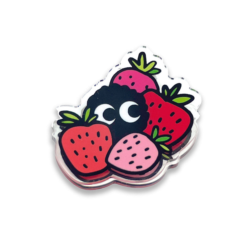 Strawberry Soot Sprite Acrylic Clip