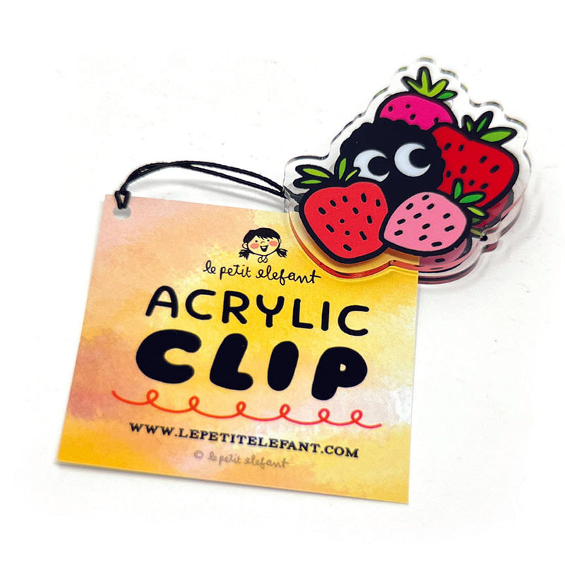 Strawberry Soot Sprite Acrylic Clip