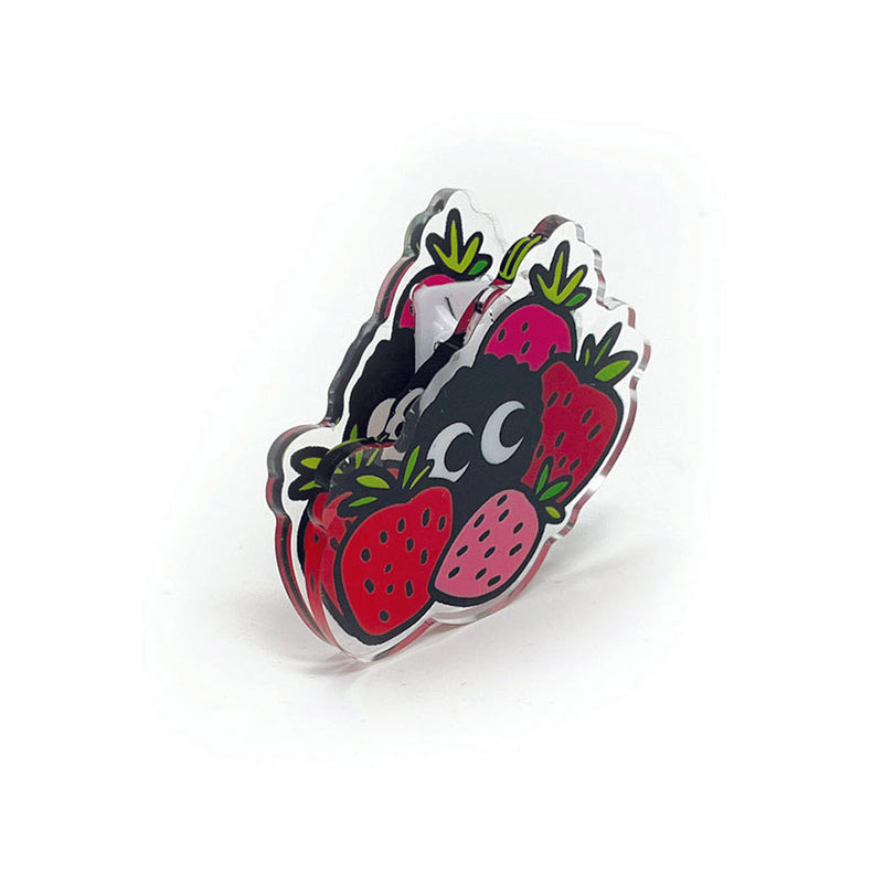 Strawberry Soot Sprite Acrylic Clip