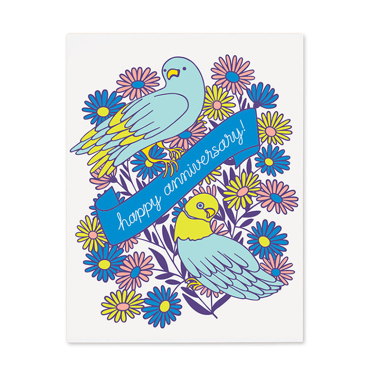 Lovebirds Anniversary Card