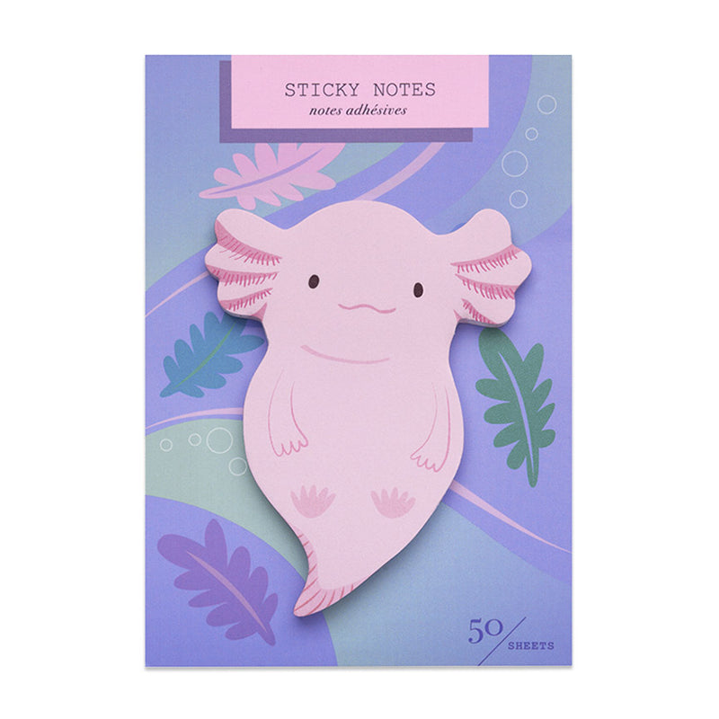 Axolotl Die Cut Sticky Notes