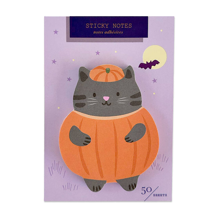 Pumpkin Cat Die Cut Sticky Notes
