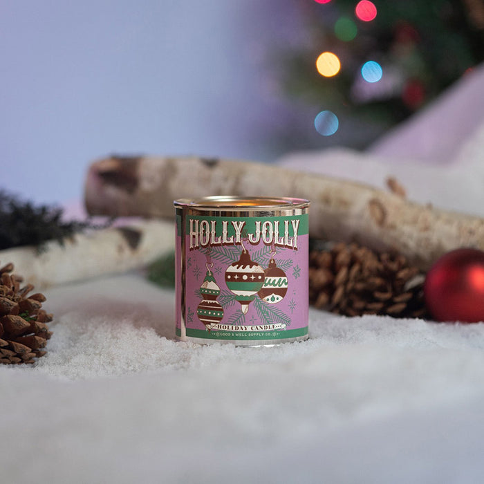 Happy Place 8 oz Candle: Holly Jolly Holiday