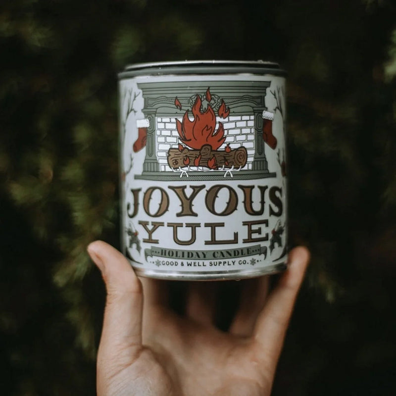 Happy Place 8 oz Candle: Joyous Yule Holiday