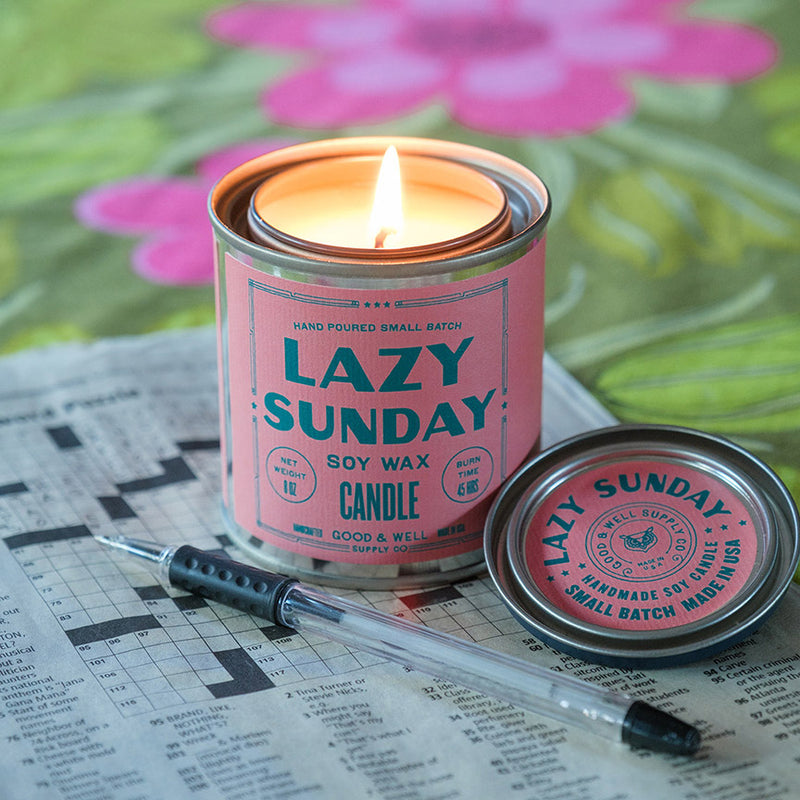 Happy Place 8 oz Candle: Lazy Sunday