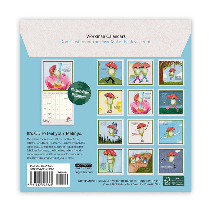 The Little Frog’s Guide to Self-Care 2026 Mini Wall Calendar