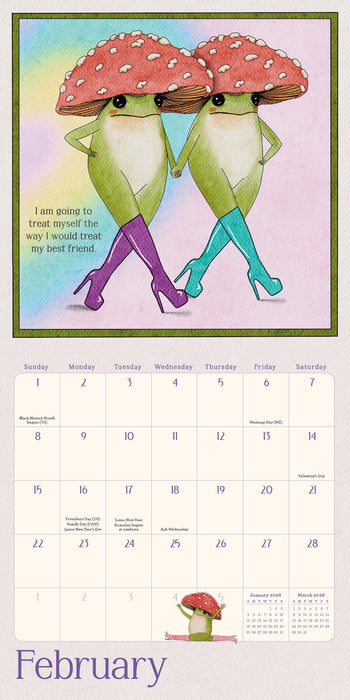 The Little Frog’s Guide to Self-Care 2026 Mini Wall Calendar