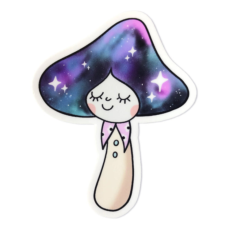 Galaxy Mushroom Vinyl Sticker