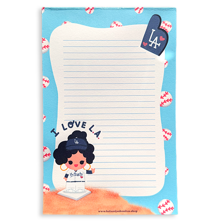 I Love L.A. Mija Baseball Notepad