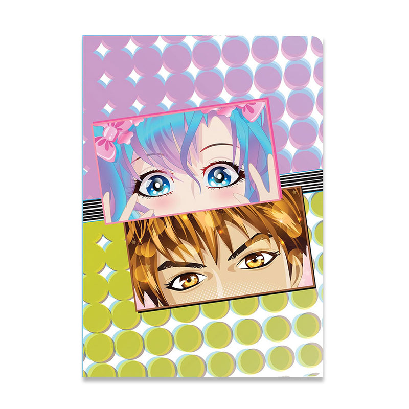 Manga Eyes Dotted Journal with Pocket