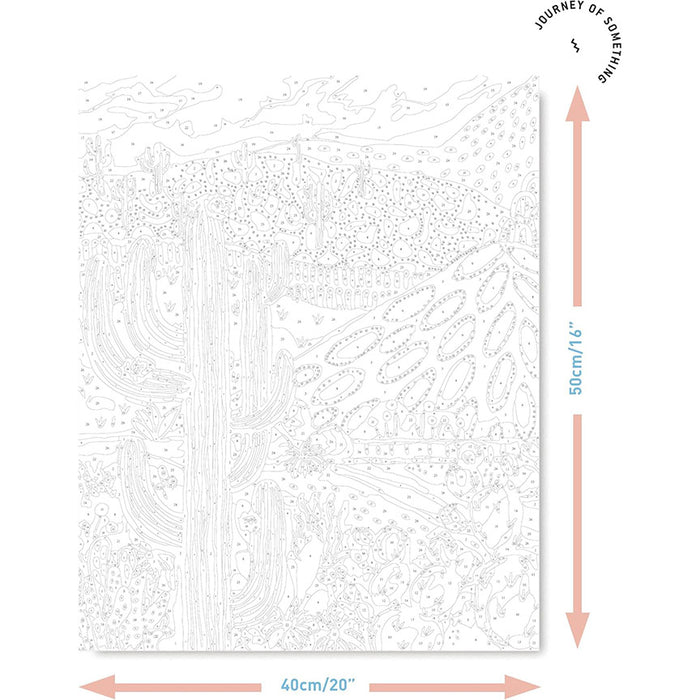 Paint by Numbers DIY Canvas Kit: Cactus Valley