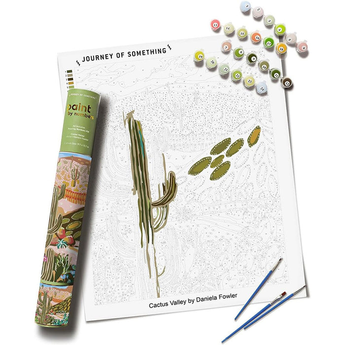 Paint by Numbers DIY Canvas Kit: Cactus Valley