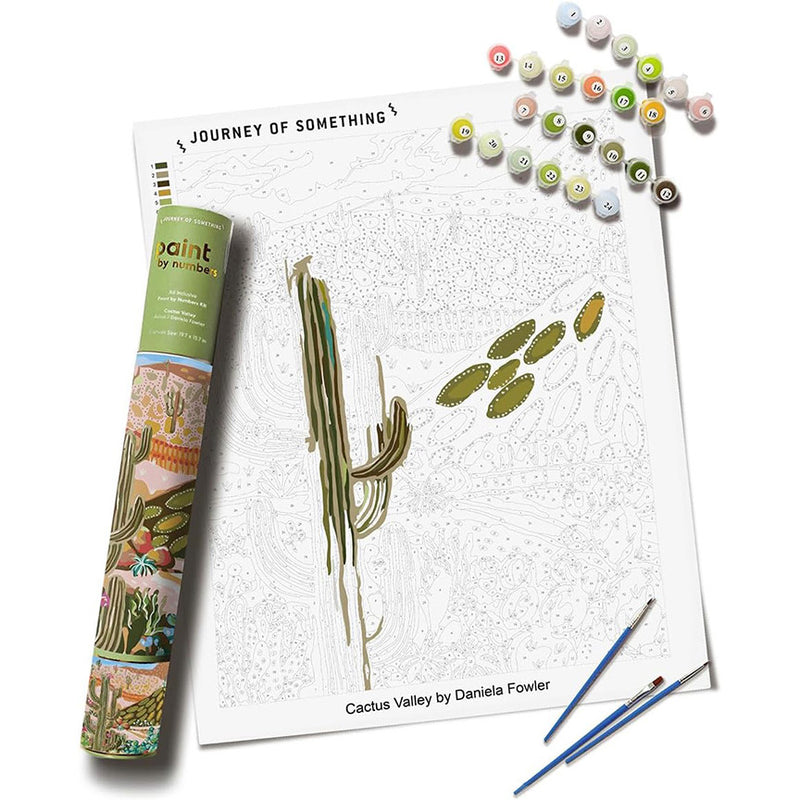 Paint by Numbers DIY Canvas Kit: Cactus Valley