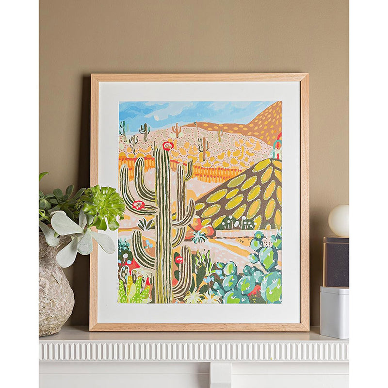 Paint by Numbers DIY Canvas Kit: Cactus Valley
