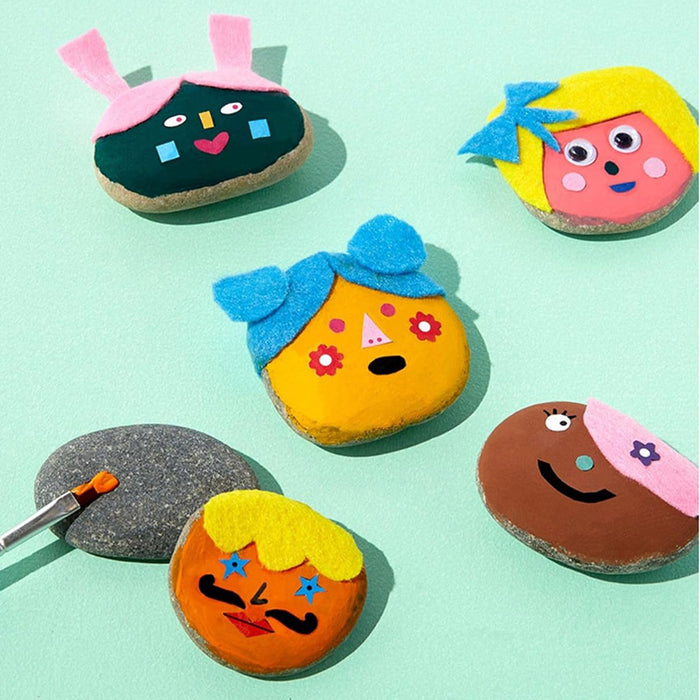 Cool Faces DIY Rock Painting Kit