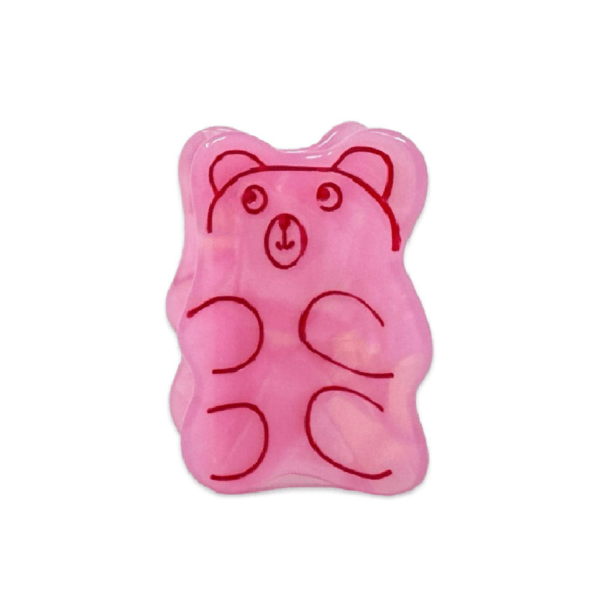 Mini Pink Gummy Bear Hair Claw