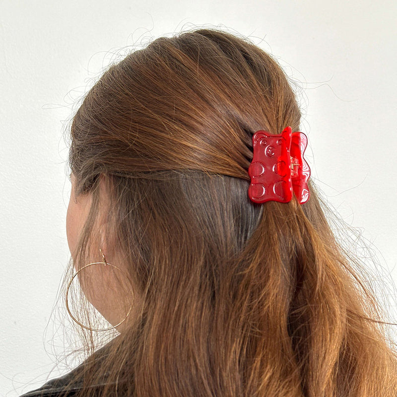 Mini Red Gummy Bear Hair Claw