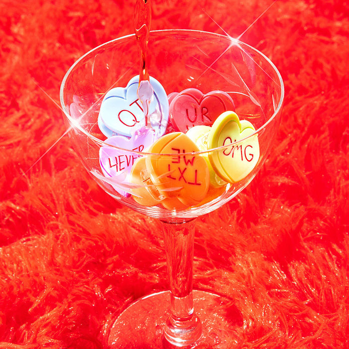 Micro Candy Hearts Hair Claws - Set of 6