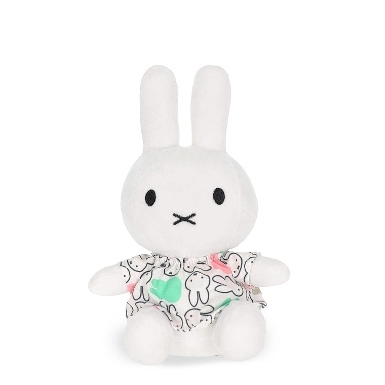 Miffy Wearing White Miffy Print Dress Small Plush