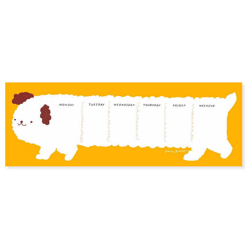 Daisy Dog Weekly Desk Planner - Leanna Lin's Wonderland