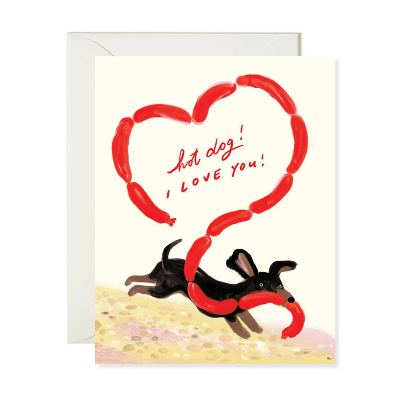 Hot Dog Love Card