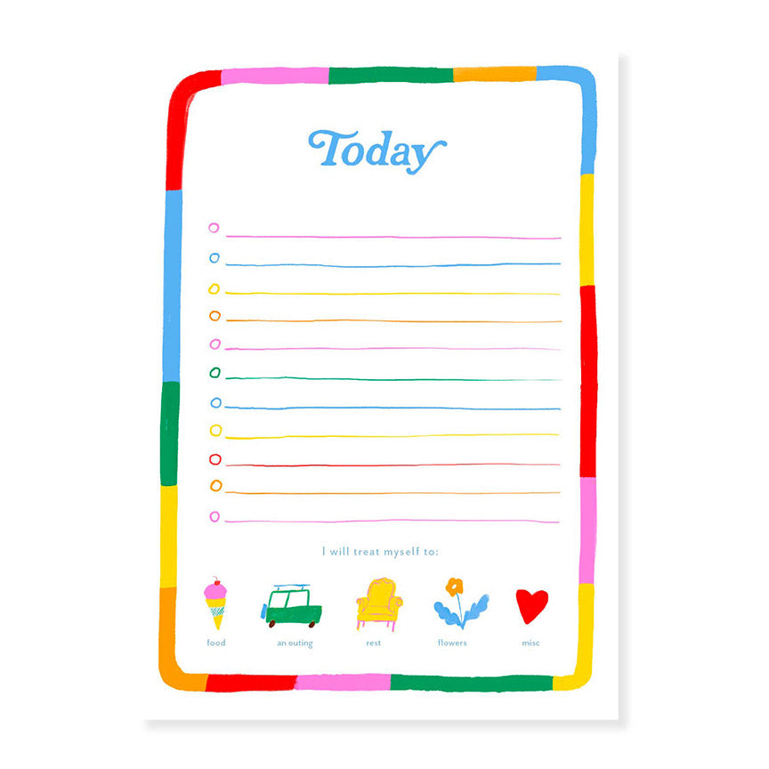 Today Rainbow To Do Notepad